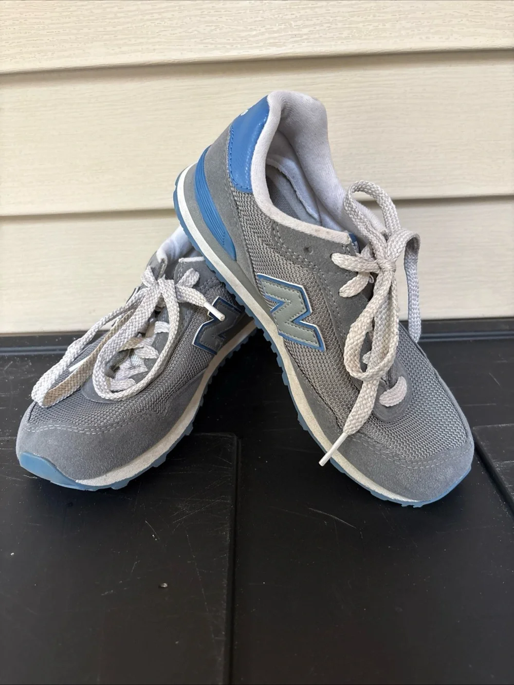 New Balance 515 Classic Kid’s Youth Size 3.5 Grey Blue Sneaker Shoes